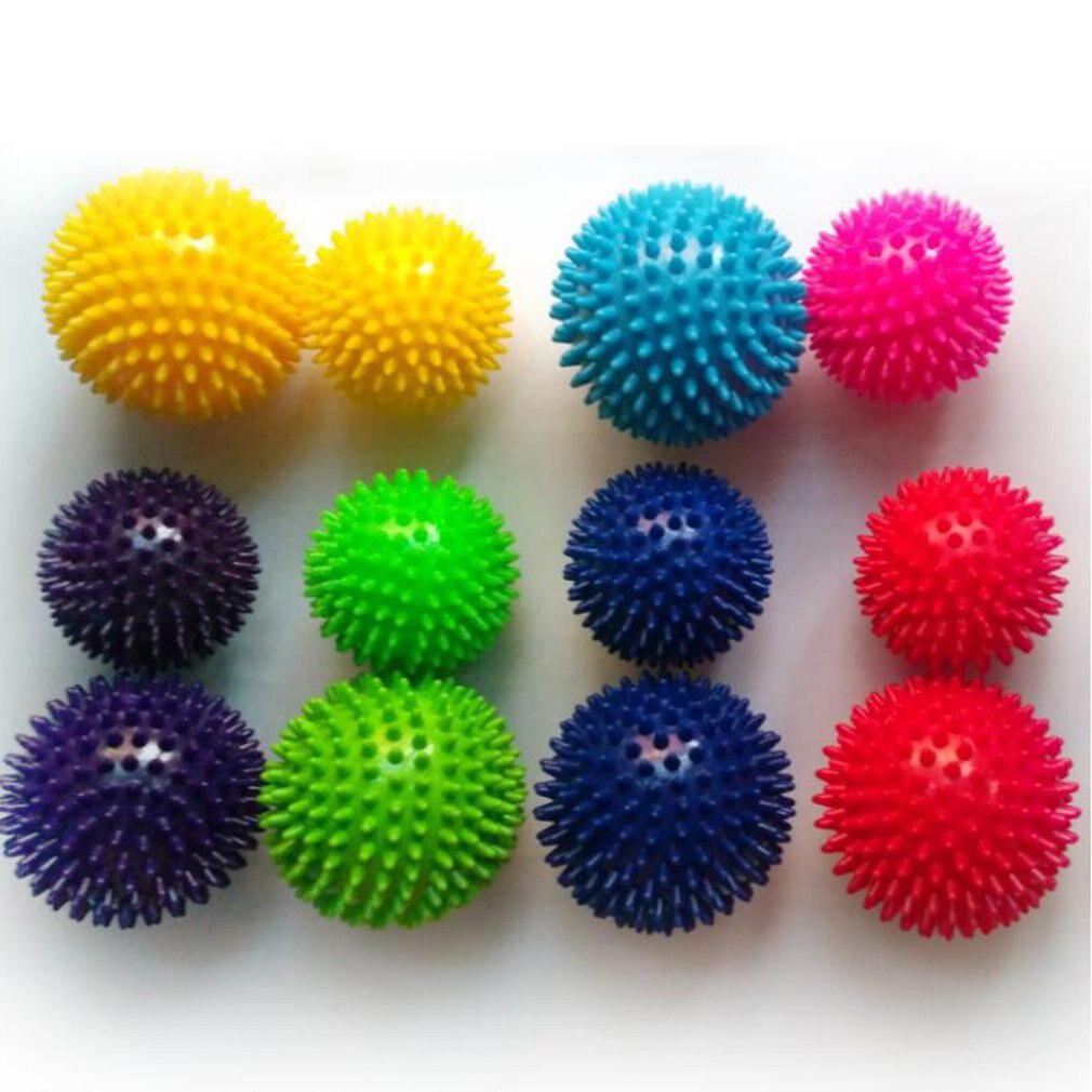 Fitnessmassagebal van pvc plus harde revalidatiebal, acupunctuur spierhandbal, yogafitnessmassagebal 7.5/9.5cm