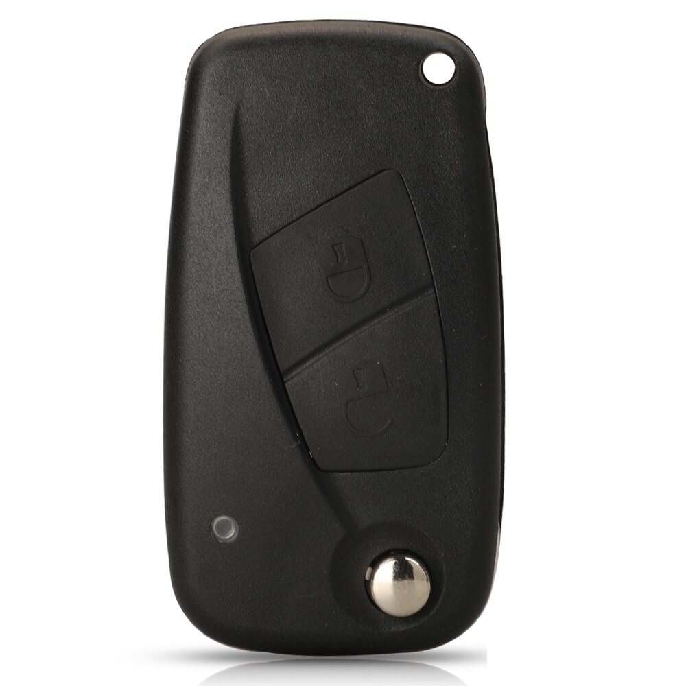 Kutery 2/3 Buttons Replacement Flip Folding Remote Car Key Shell Case Fob For Fiat 500 Panda Idea Punto Stilo Ducato Bravo: 2B  Black