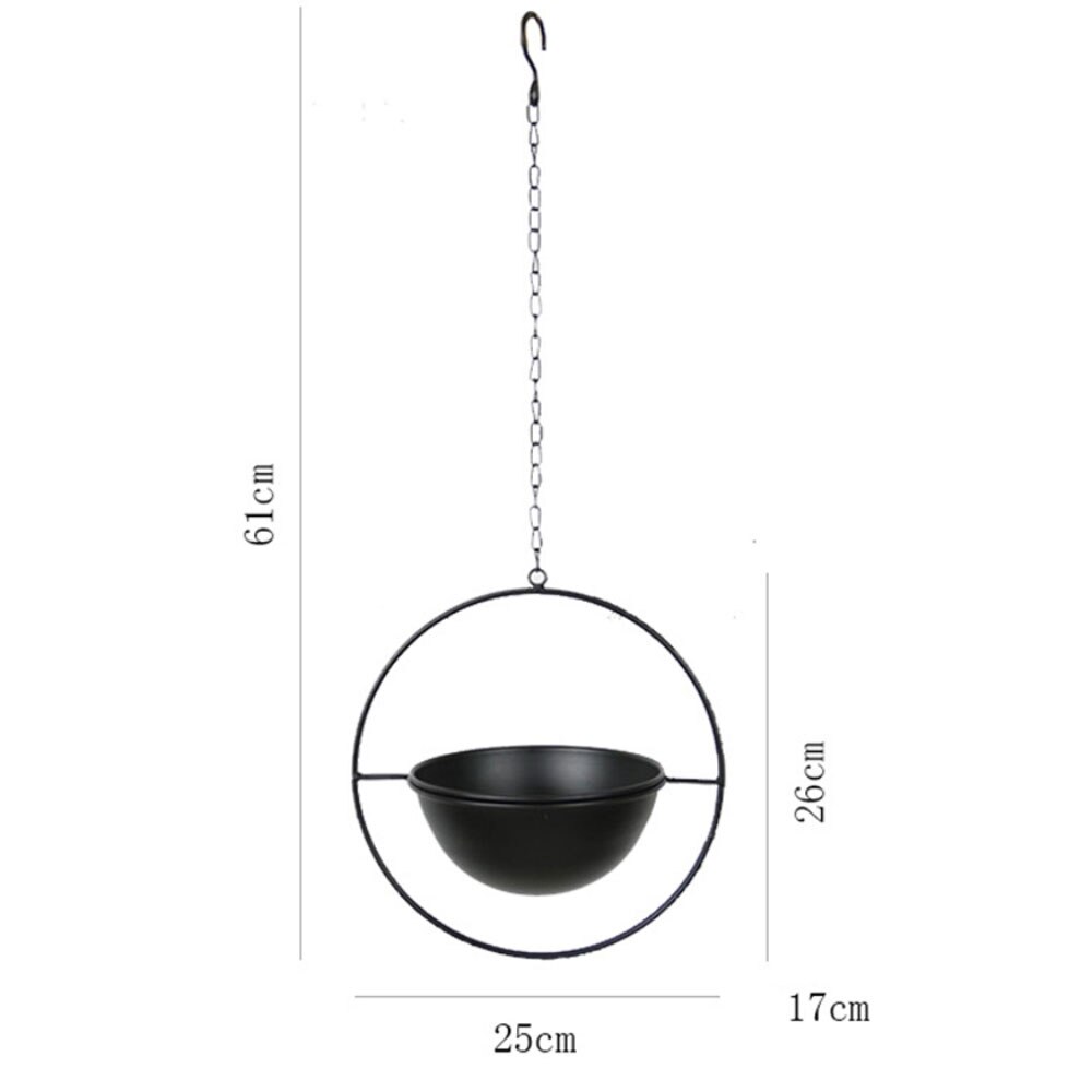 Hanging Flower Pot Decorative Multi-shape Plant Stand There Are Leaking Hole Multi-shape Hanging Basket Durable Hang Plant Stand: Black B