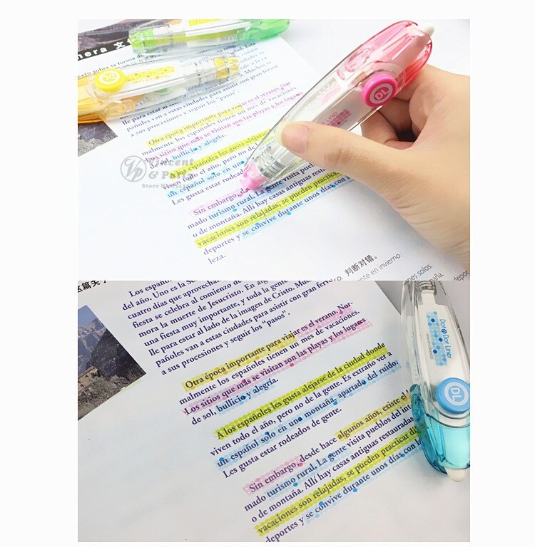 Dot Liner Highlighter Tape Decorative Marking Macaron Lace Correction Tapes for Schedule Stationery Office School Supplies A6876