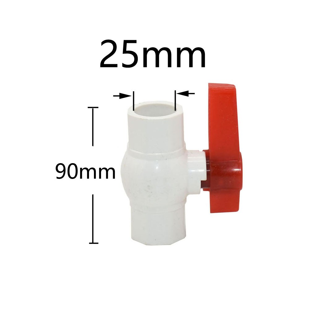 20/25/32/40/50/63/75mm Pipe PVC Valve Connector Water Pipe Fitting Melt Ball Valve Agriculture Garden Irrigation Fittings