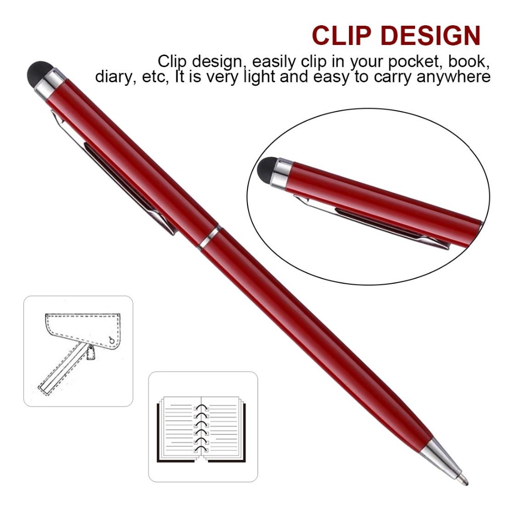12 couleurs 1 pièces 5 pc/10 pièces 2 en 1 stylo à bille écran tactile stylet utile 2 en 1 tablette stylo pour Pad téléphone intelligent
