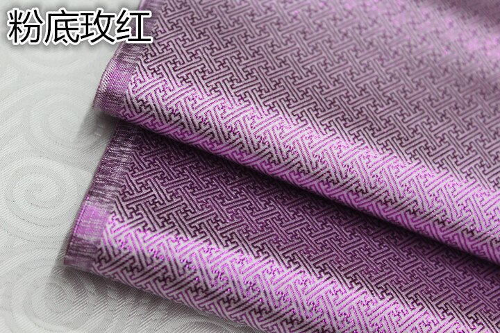 Robe de poupée cheongsam mongole en Satin, spirale carrée Vintage, Faux Satin, brocart de soie doré, tissu Jacquard, dentelle, bricolage: Rose and pink