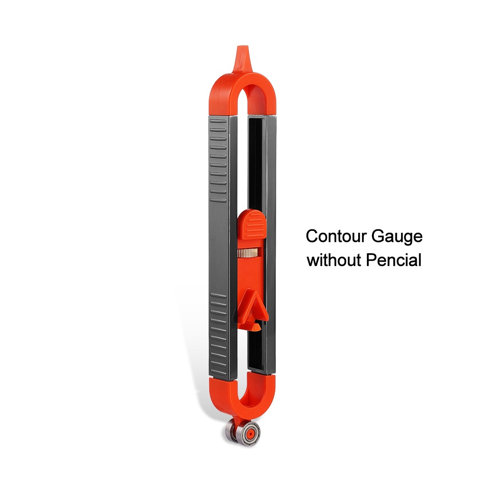Contour Gauge With Lock Profile Scribing Ruler Precise Measure Woodworking Floor Tile Drawing Tool Metal Carpenter Gauge: Ruler without pencil