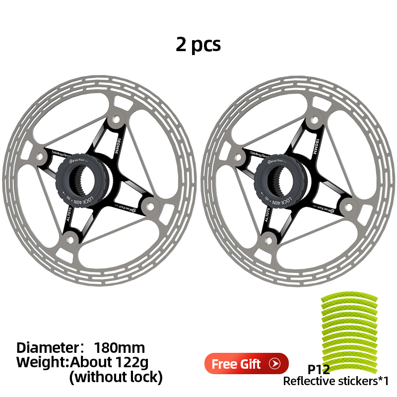 KACTUS-Freins hydrauliques pour vélo de route et VTT, disques de frein flottants, rotor creux à verrouillage central, 6 boulons, 140mm, 160mm, 180mm, 203mm
