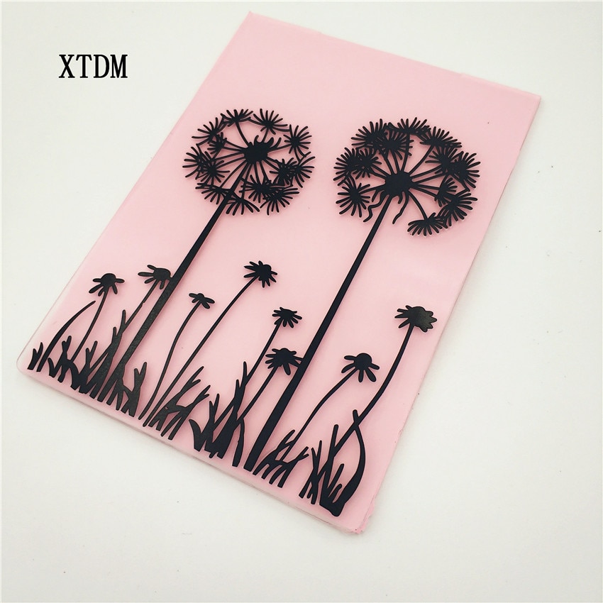 plastic two dandelion template craft card making p... – Grandado