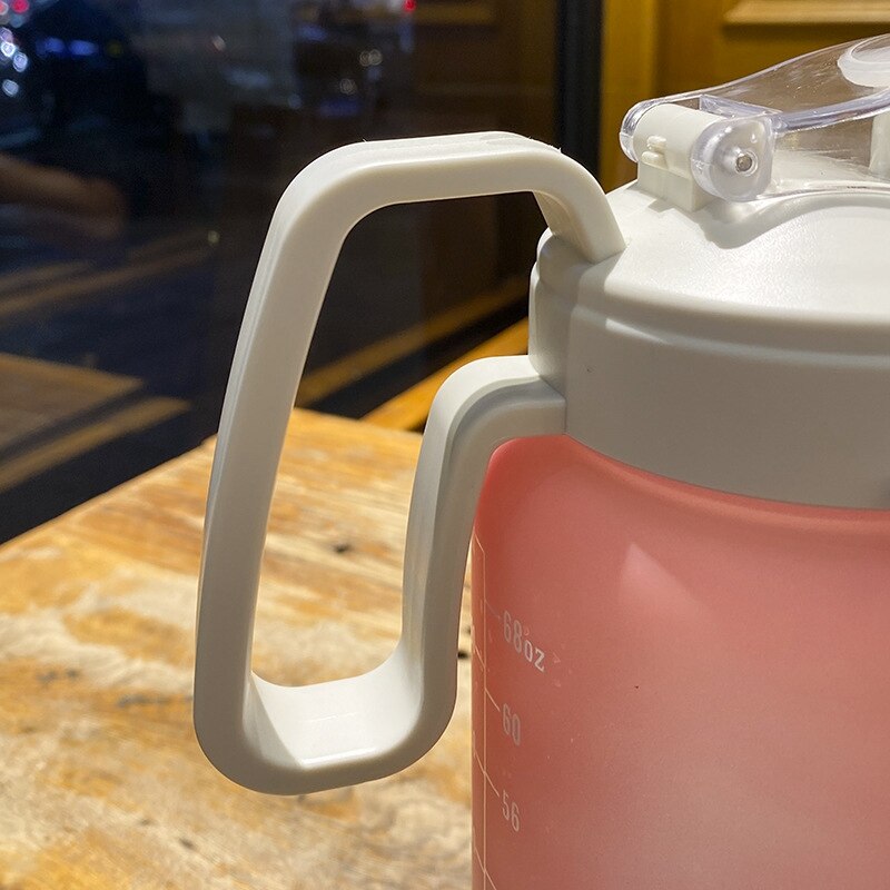 Borraccia sportiva mezzo gallone/68 una volta con cannuccia viaggi tutto&#39;aperto arrampicata bottiglie d&#39;acqua per biciclette tazze da palestra