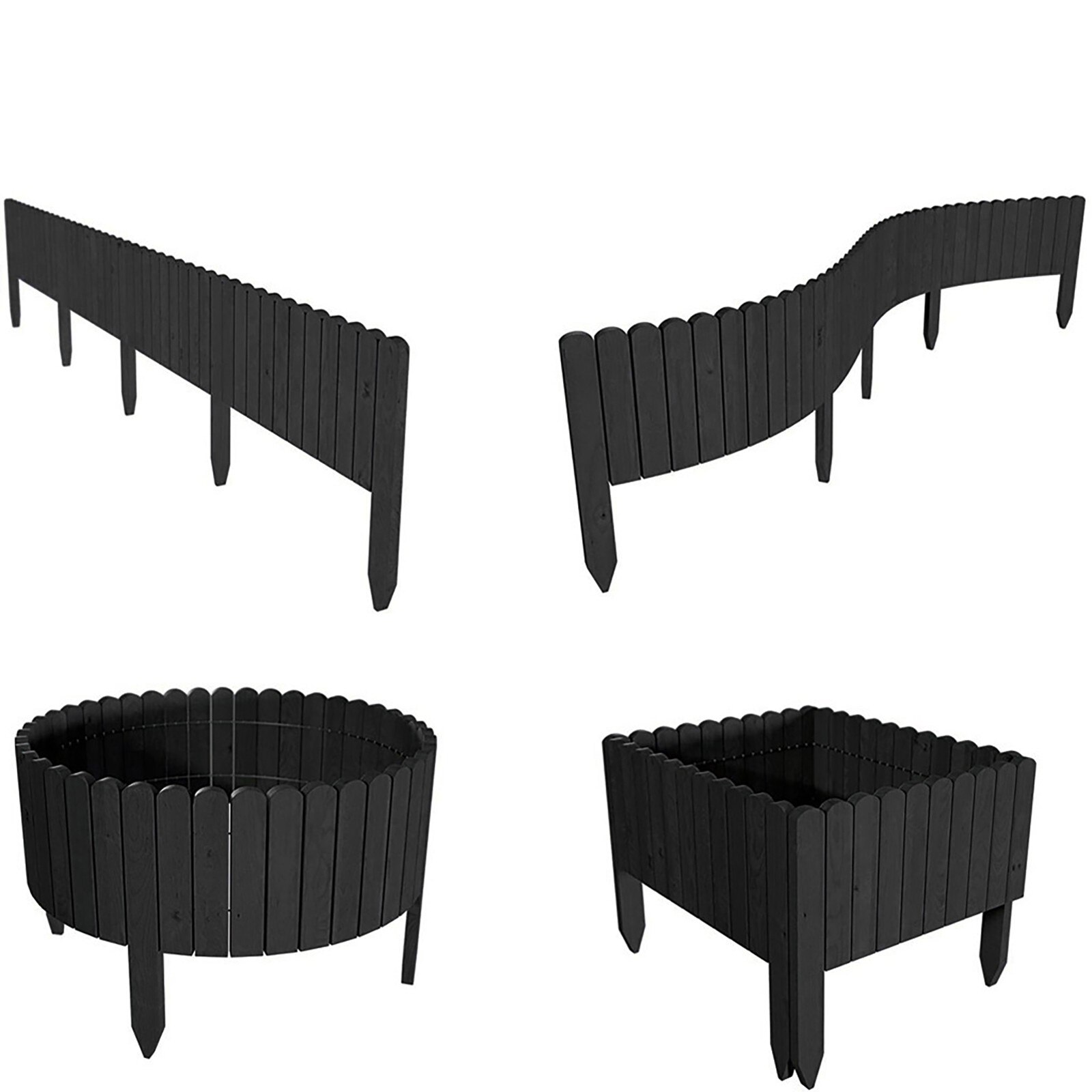 in stock Log Roll Border As Easy Plug-in Fence Support And