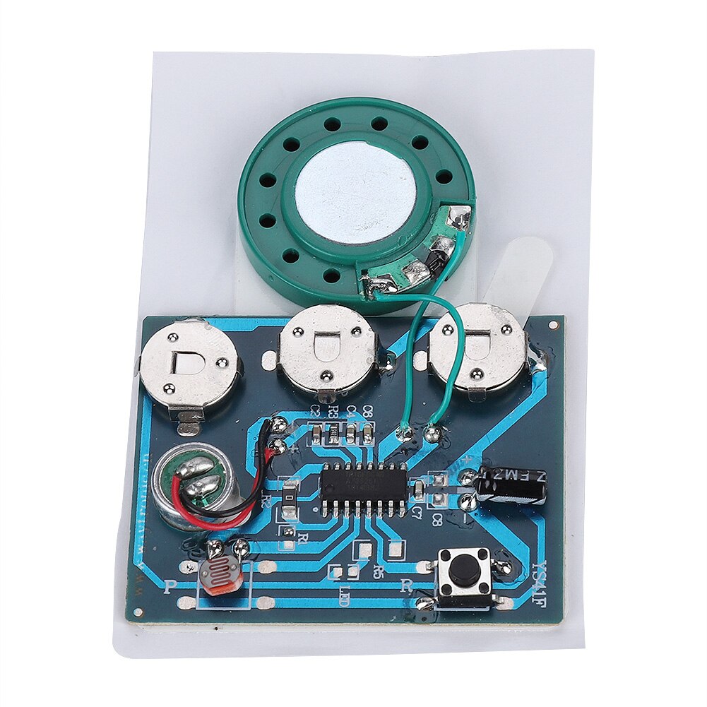 Optagelig lyd stemmemodul chip musik stemmemoduler med knap batteri kablet dobbelt knap kontrol 27s stemmemodul