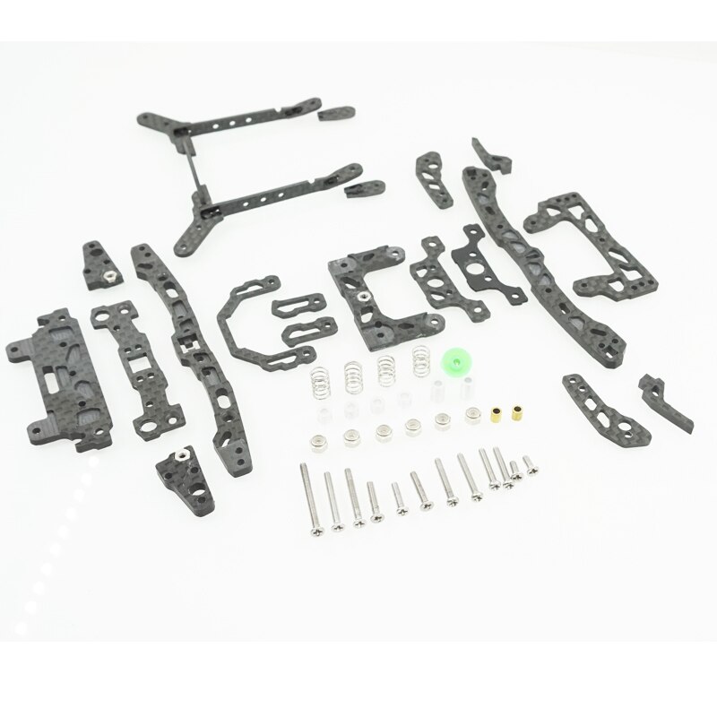 black carbon MS/MSL swing fish car set/Inner Suspension Set Spring Shock Absorption Set AT front For TAMIYA MINI 4WD Car