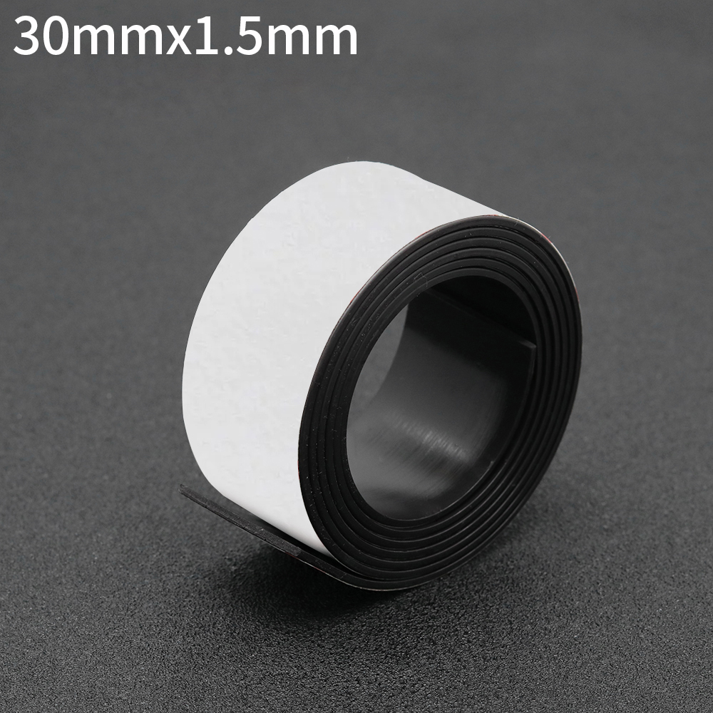 Zelfklevende magneetstrip Rubberen magneetband Sterke flexibele magneetstrip voor koelkast Fotoposters Gratis snijden DIY: 5 meter / WHITE