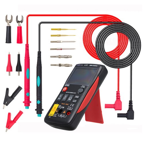 RM409B/RM408B Digital Multimeter Transistor Testers Capacitor True-RMS Tester Automotive Electrical Capacitance Meter Temp Diode: RM409B with Kit