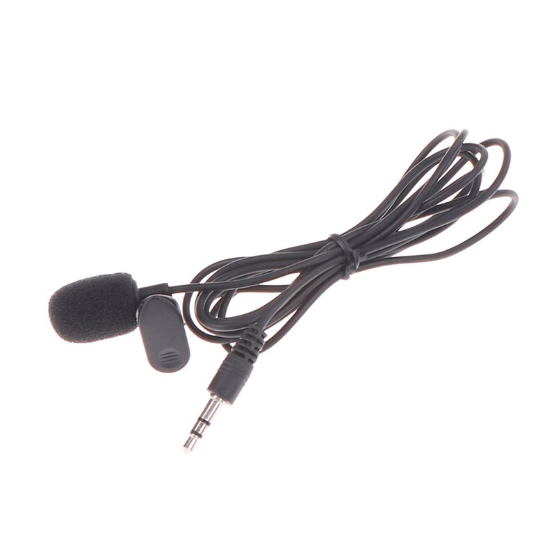 1 PCS 3.5mm Mini Studio Speech Mic Microphone Clip For PC Desktop Notebook 1.5M