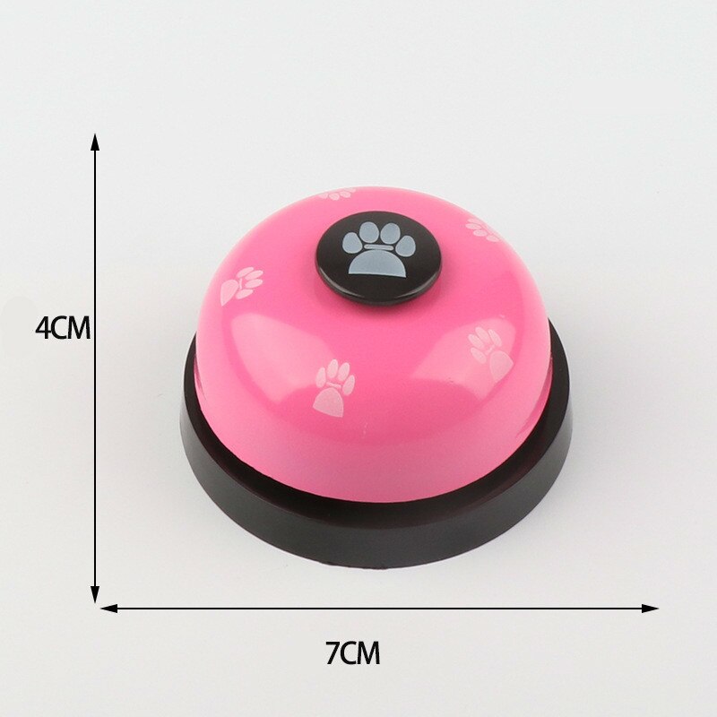 Bellen voor het trainen van huisdieren, hondenbellen voor zindelijkheidstraining en communicatiemiddel, honden en katten, intellectuele speeltjes, geluidsringen en knopbellen: Roze 