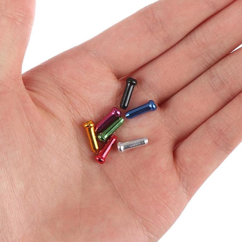 50pcs Aluminum Alloy Brake Wire End Cap Cable Parts Accessories Parts Cap Cables Brake Shift Bicycle Cover Bike Core Gear L W3U6