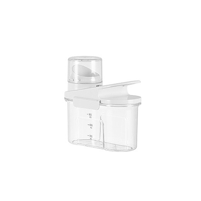 Conteneur Transparent de stockage de grains secs de riz, avec échelle et enregistreur de temps, odeur de grains de maïs, conteneur de stockage résistant à l'humidité: S / jaune clair