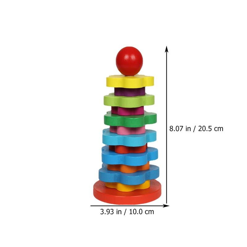 Stacking Column Game 1 Set of Block Column Toy Rainbow Stacking Game To... – Vicedeal