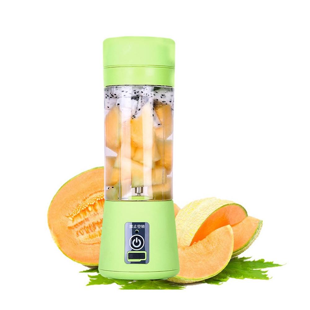 Smoothie maker blender ryst slow juicer mini bærbar usb genopladelig elektrisk frugtjuicer maskine: Grøn