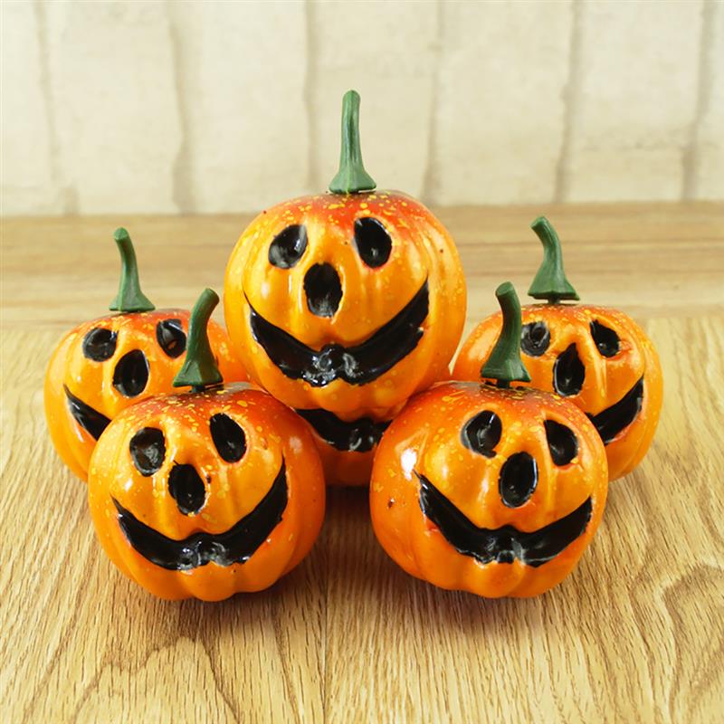 12pcs Simulation pumpkin foam small pumpkin Halloween pumpkin family decoration crafts Halloween pumpkin Cute Mini