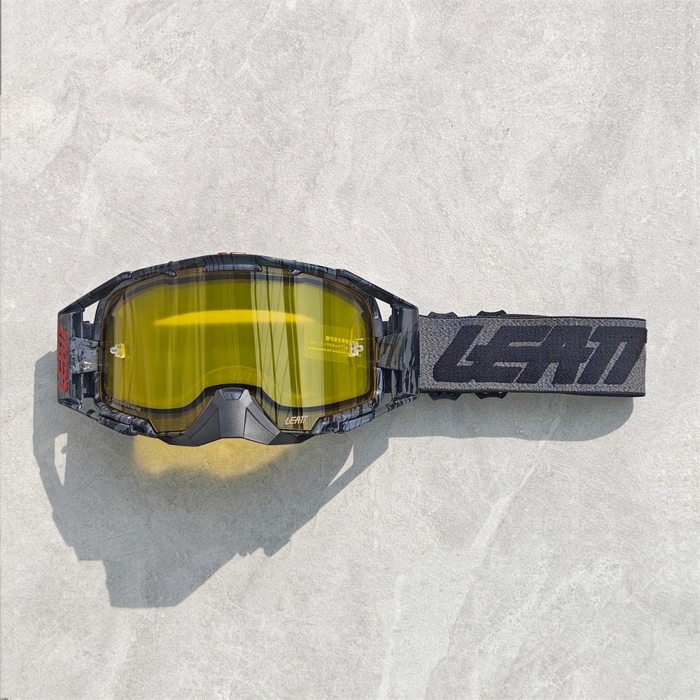 Leatt Brille Geschwindigkeit 6.5 Ultra HD Doppelschicht Anti-Beschlag-Nebellinse Moto-Cross-Brille MX Motorrad MTB ATV Rennen Skibrille: Champagner