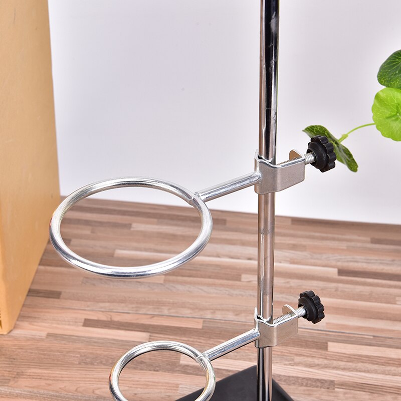 Support de Base pour flacon de laboratoire de chimie 50Cm + 3 anneaux de serrage, 1 ensemble