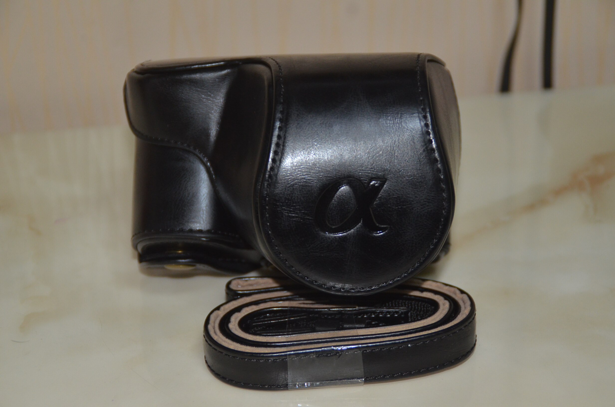 Étui Vintage en cuir pour appareil photo, sacoche pour Sony A5000 A5100 A6000 A6300 Nex6,: A6000 NEX6 Black
