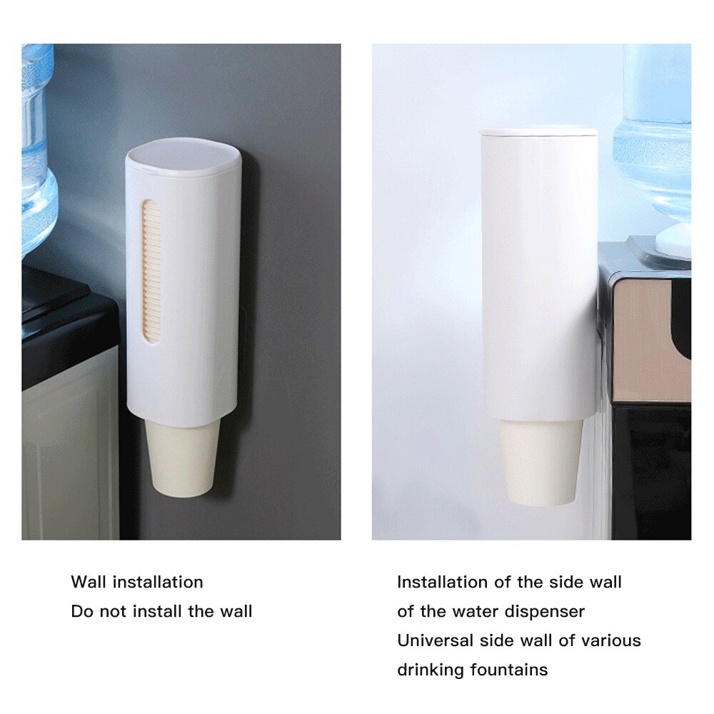 Wegwerp glazen frame automatische beker papieren beker hangende wandtype huishoudelijke waterdispenser plastic bekerhouder de plank