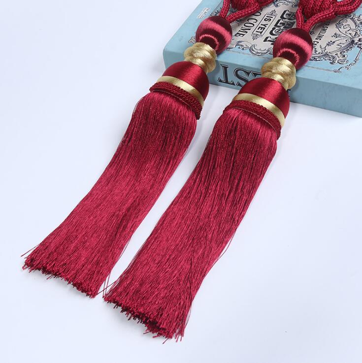 Rideau boule suspendu avec pompon, brosse à cravate, accessoires pour la maison: NO 6