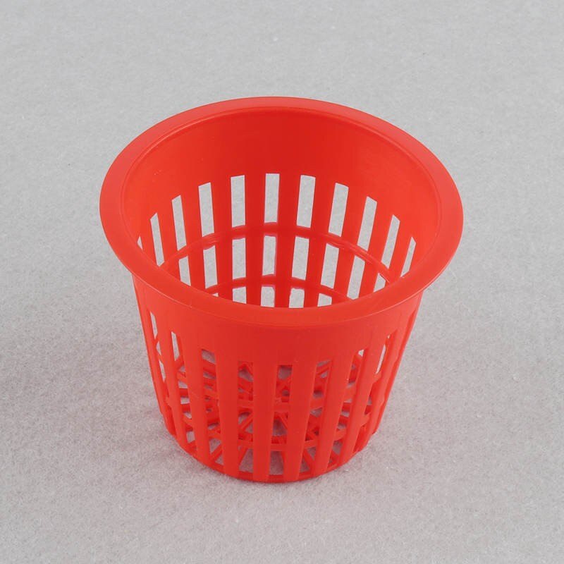 Net Pot 70mm 50pcs Hydroponic Aquaponics Soilless Culture Vertical Farm Basket Mesh Pot Greenhouse Organic Vegetable: Red