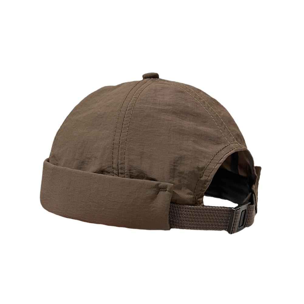 Sneldrogende randloze hoed Lichtgewicht straat Dunne zomer opgerolde Docker Retro Beanie Beanie Hat Manchet Sailor Cap Mesh Verstelbaar Y4T0