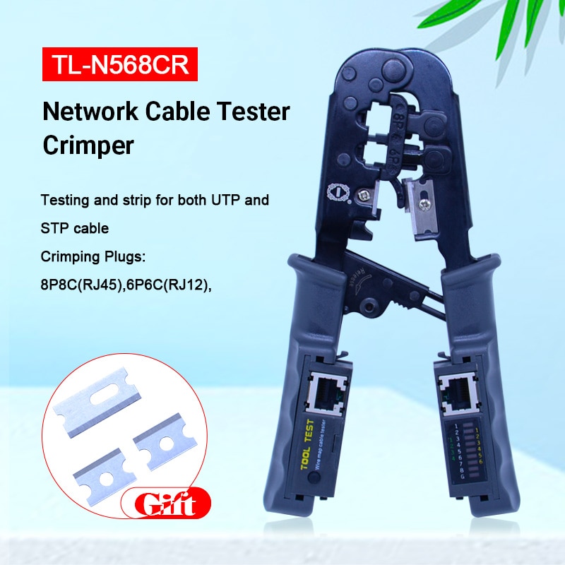 2 In 1 RJ45 Netwerk Lan Kabel Crimper Tangen Snijgereedschap Kabel Tester Kabel Tang 6P/8P wire Cutter Tool Test Krimptang