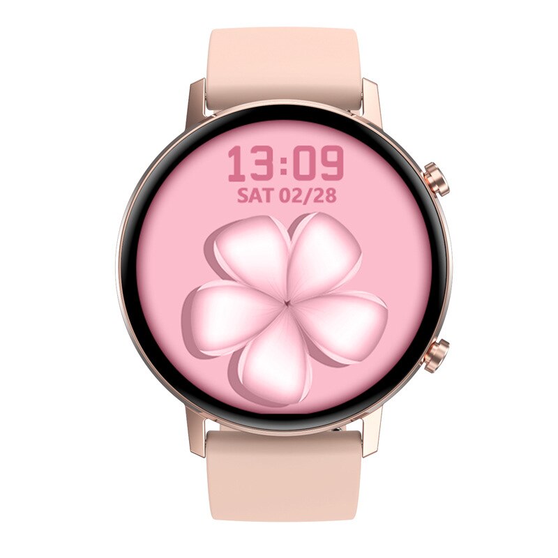 DT96 Smart Horloge Vrouwen Meerdere Schermen Trillingen Aanpassing Hartslag Detectie Muziek Controle Smartwatch Slaap Monitoring: Silicone Pink