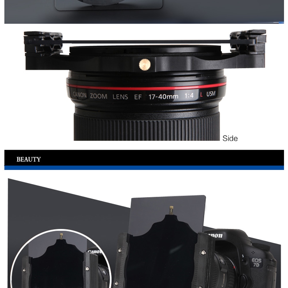 Walking Way 100mm ND Square camera filter holder & adapter ring for Cokin lee Nisi Zomei 100*100 100*150mm Filter