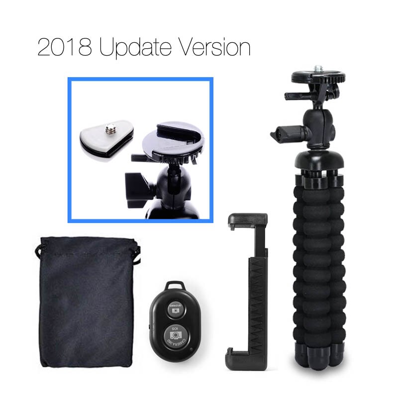 DUSZAKE Flexible Gorillapod Mini Tripod for Phone Tripod Stand Live Mini Phone Tripod for iPhone Xiaomi Phone Camera Accessories: Kit 6 Black