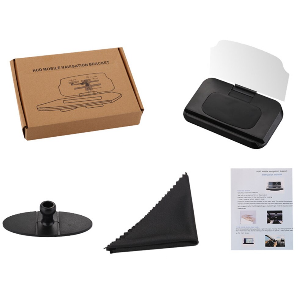 Przednia szyba samochodu projektor HUD głowa w górę wyświetlacz uniwersalny uchwyt na telefon komórkowy uniwersalne akcesoria samochodowe