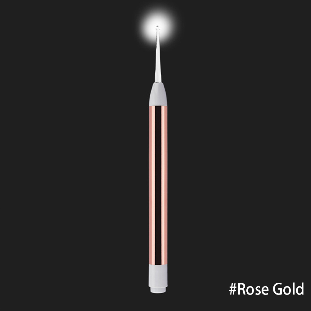 Cure-oreilles en silicone pour bébé, cure-oreilles lumineux, élimination de la cire, Curette légère, doux, soins de santé: Rose Gold