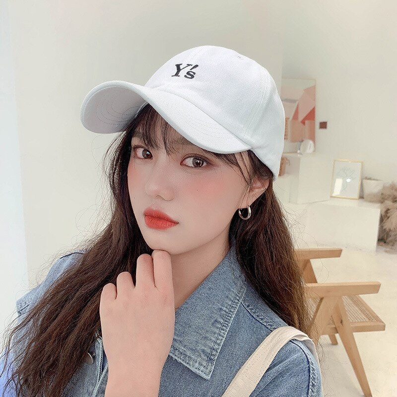 Gorra de béisbol coreana para dama, gorro de béisbol estilo coreano, bordada, informal, sencillo Y letras