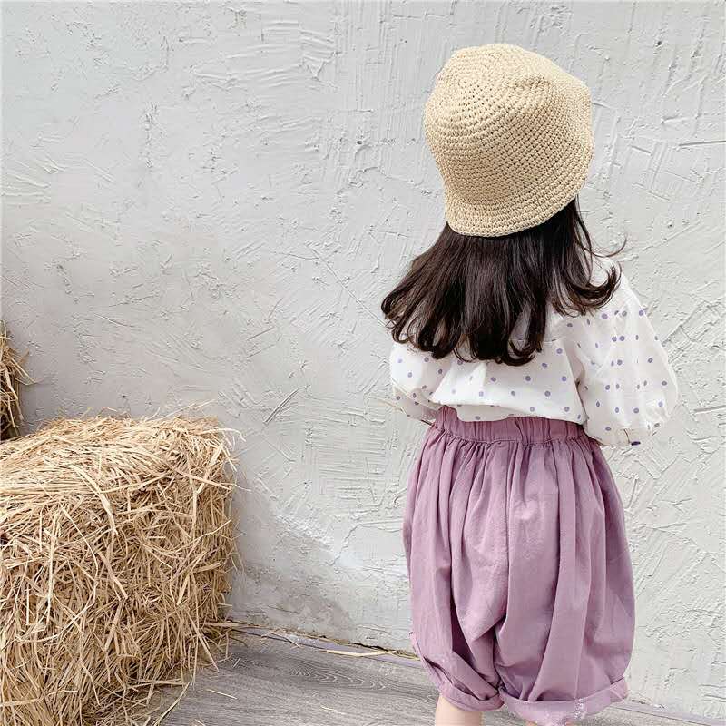 Children's clothing summer products girls Korean summer dress wavelet cotton short-sleeved shirt