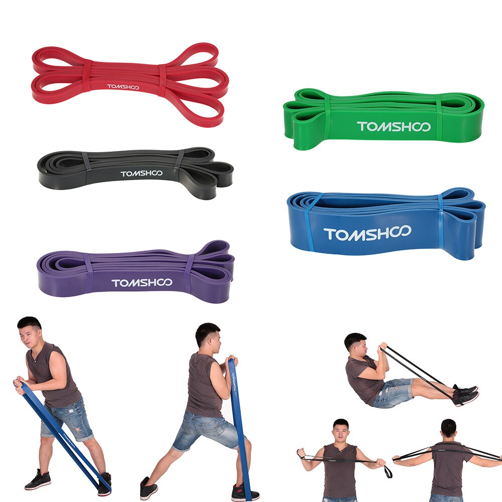 Tomshoo 208 Cm Weerstand Bands Cross Fit Fitnessapparatuur Natuurlijke Latex Weerstand Band Pull Up Band Loop Yoga Exercise