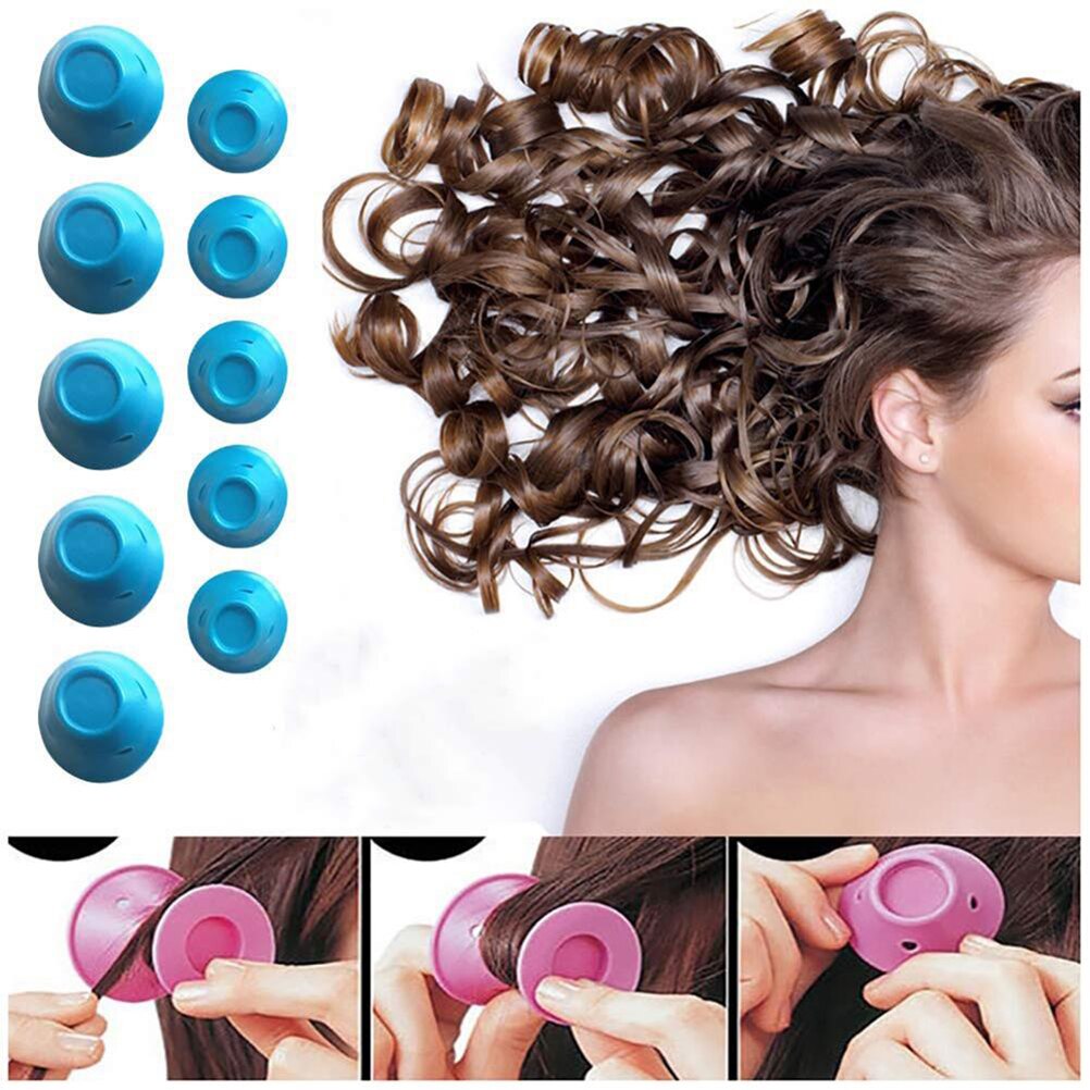 Rolos de cabelo de silicone rolos de cabelo conjunto de rolos de cabelo grande e pequeno ferramentas de estilo de cabelo