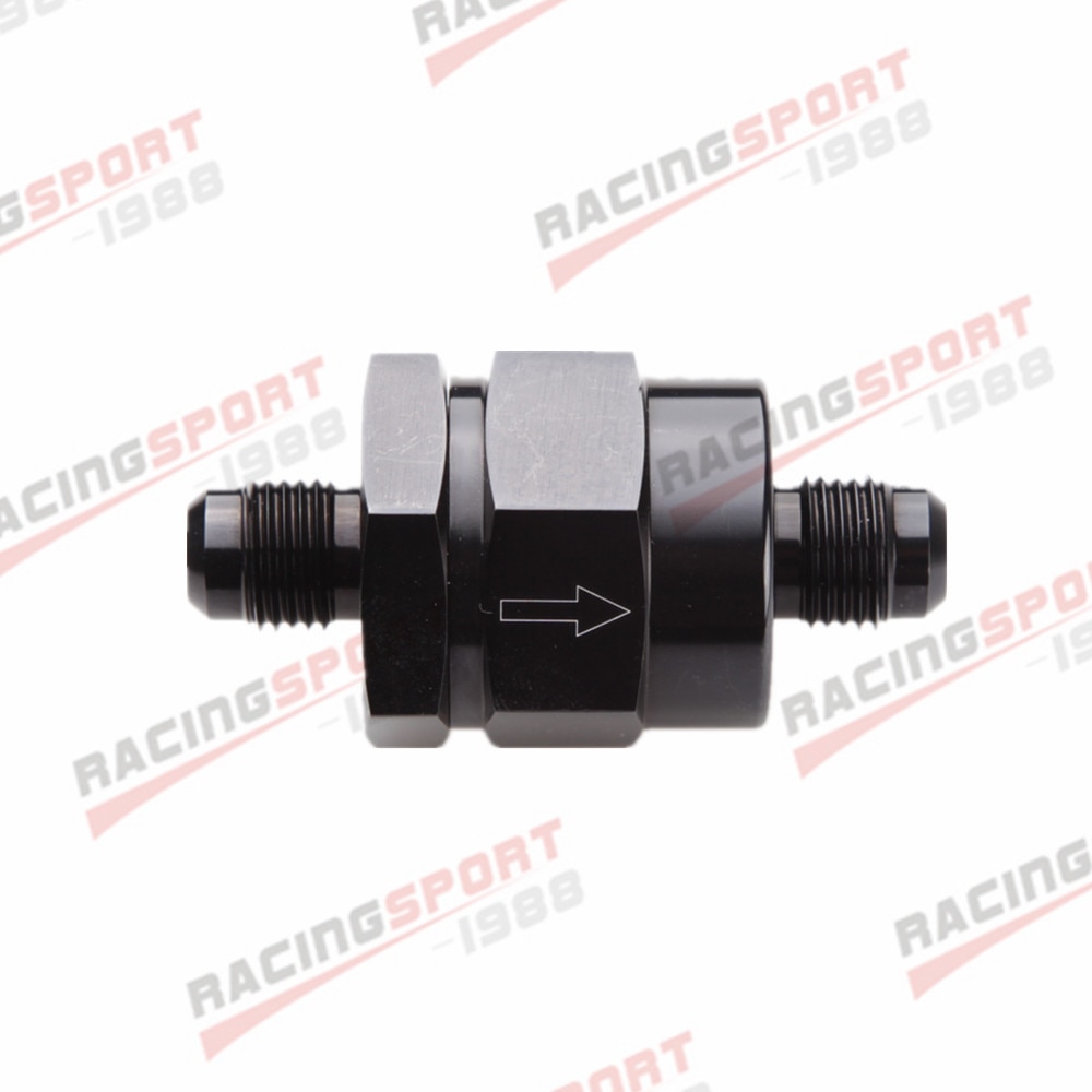 AN-6 AN6 6AN -6AN Billet Check Valve Water Fuel Oil Aluminum BLACK