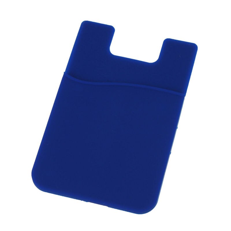 1PC belle adhésif autocollant couverture arrière porte-carte étui pochette pour téléphone portable: Bleu