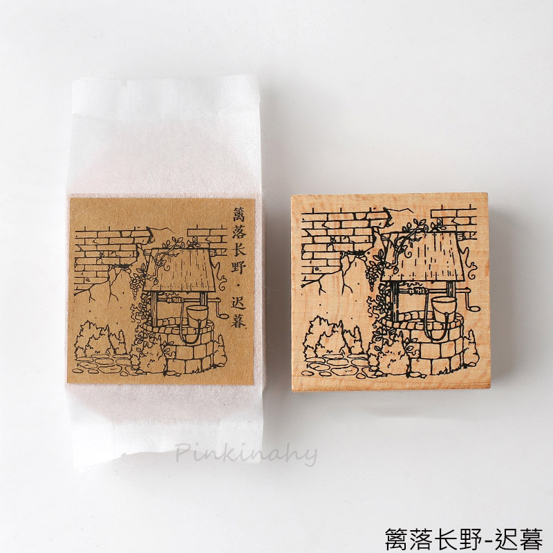 Liefde Dank u Houten Stempel Vintage DIY Ronde Rub... - Grandado