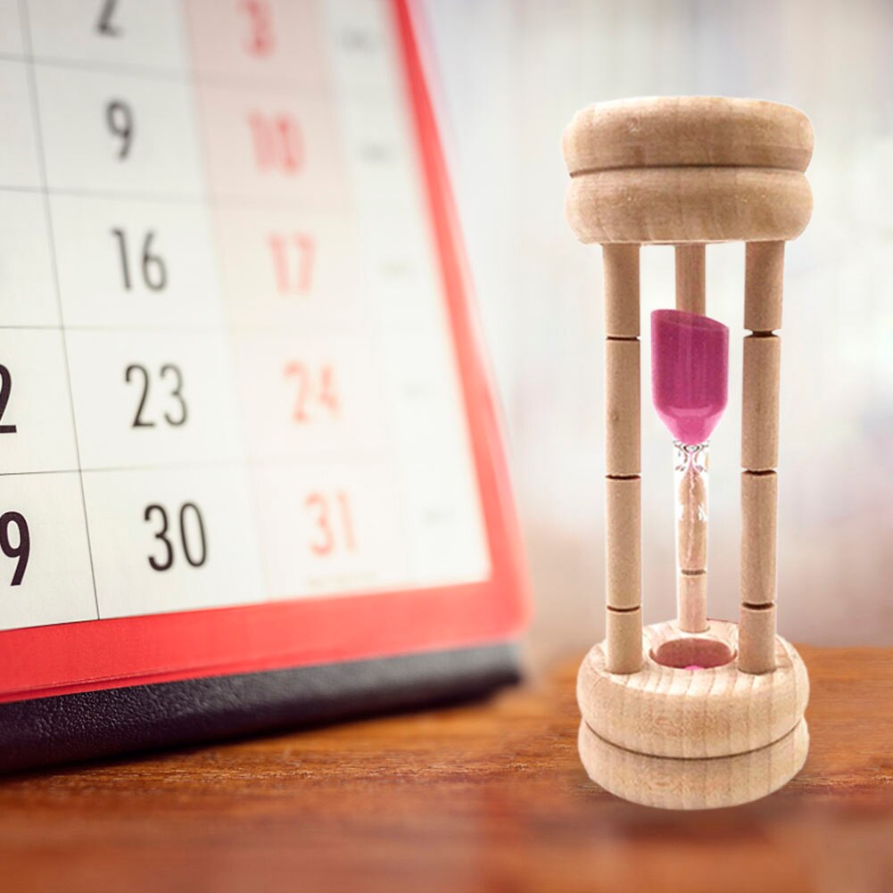 3 Minutes Wooden Frame Hourglass Timer Hourglass Kitchen Cooking Bathroom Children Brushing Timer