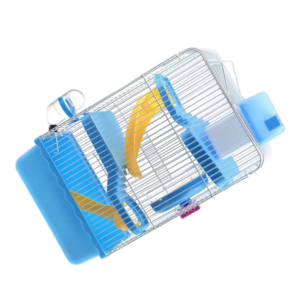 De luxe Trois Couche Cage Pour Animaux De Compagnie Portable Petit Animaux Maison Chinchilla Hamster Maison (Bleu Clair): Sky blue