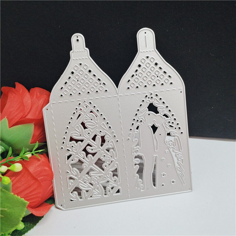 Metalen snijmallen voor trouwdozen, stencils, scrapbooking, reliëfdruk, kerststempels