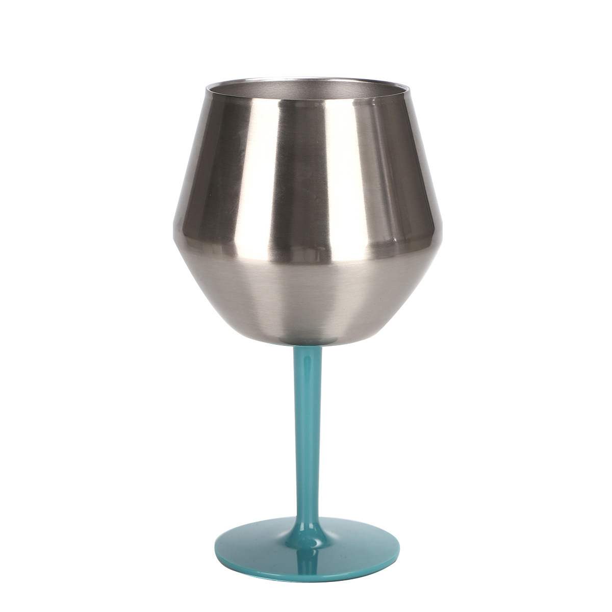 Nueva taza de doble uso de acero inoxidable 304 de 14oz, copa de vino y vaso de café con tallo desmontable, copa de bar con aislamiento al vacío: Chocolate