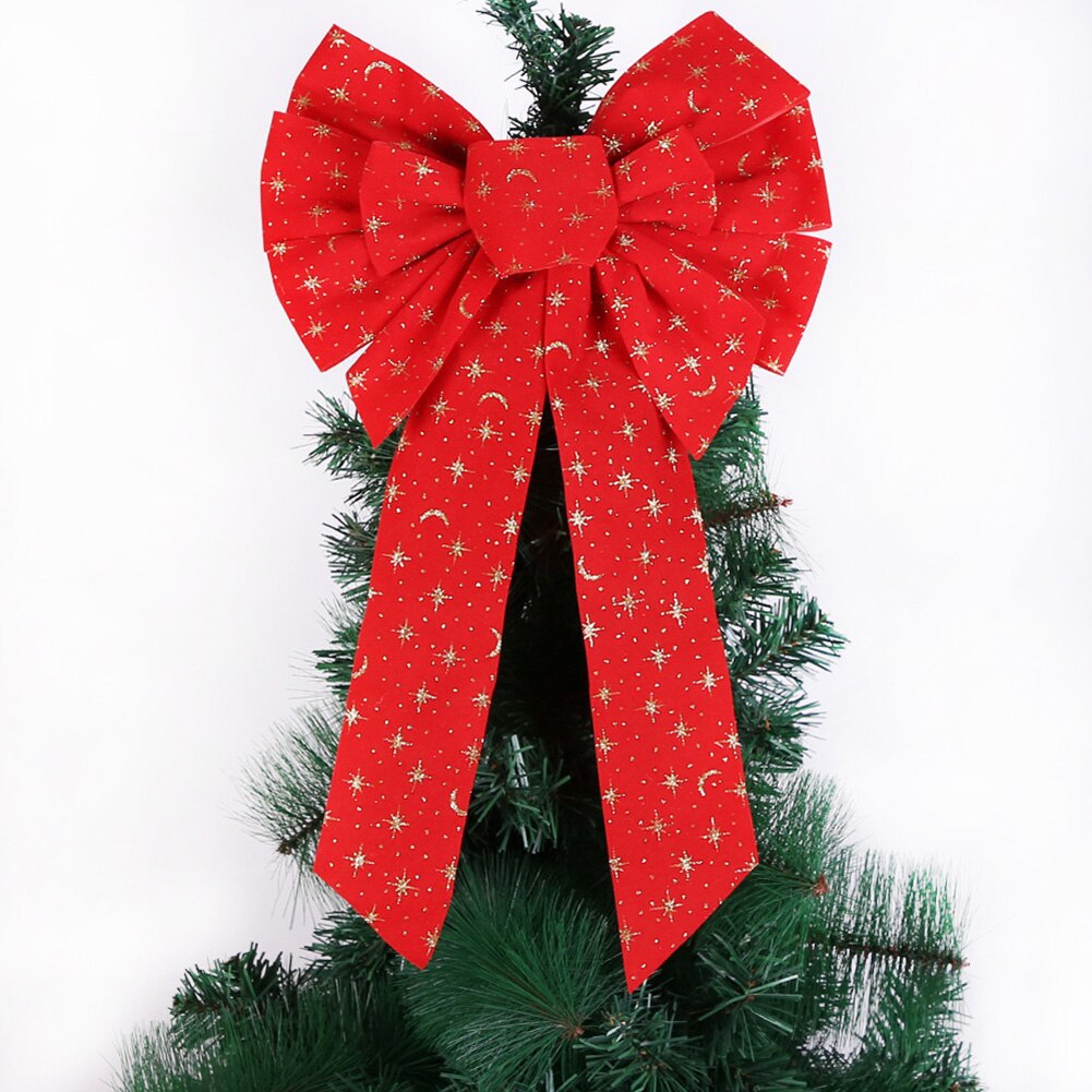 Kerstboom Decoratie Prachtige Rode Kerst Boog Kerstballen Xmas Boom Guirlande Versiering Strikje Hanger Diy Thuis Deocr