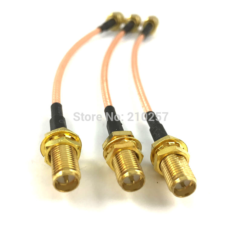 10cm WiFi Wireless Router Antenna Extension Cable RF feeder SMA male to RP SMA Female RG316 Double Shield Silver