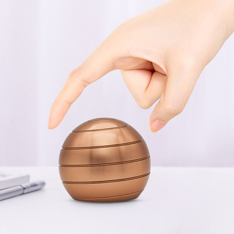 38mm Desktop Decompression Rotating Spherical Gyroscope Office Desk Fidget Toys Optical Illusion Flowing Finger Toys Adult